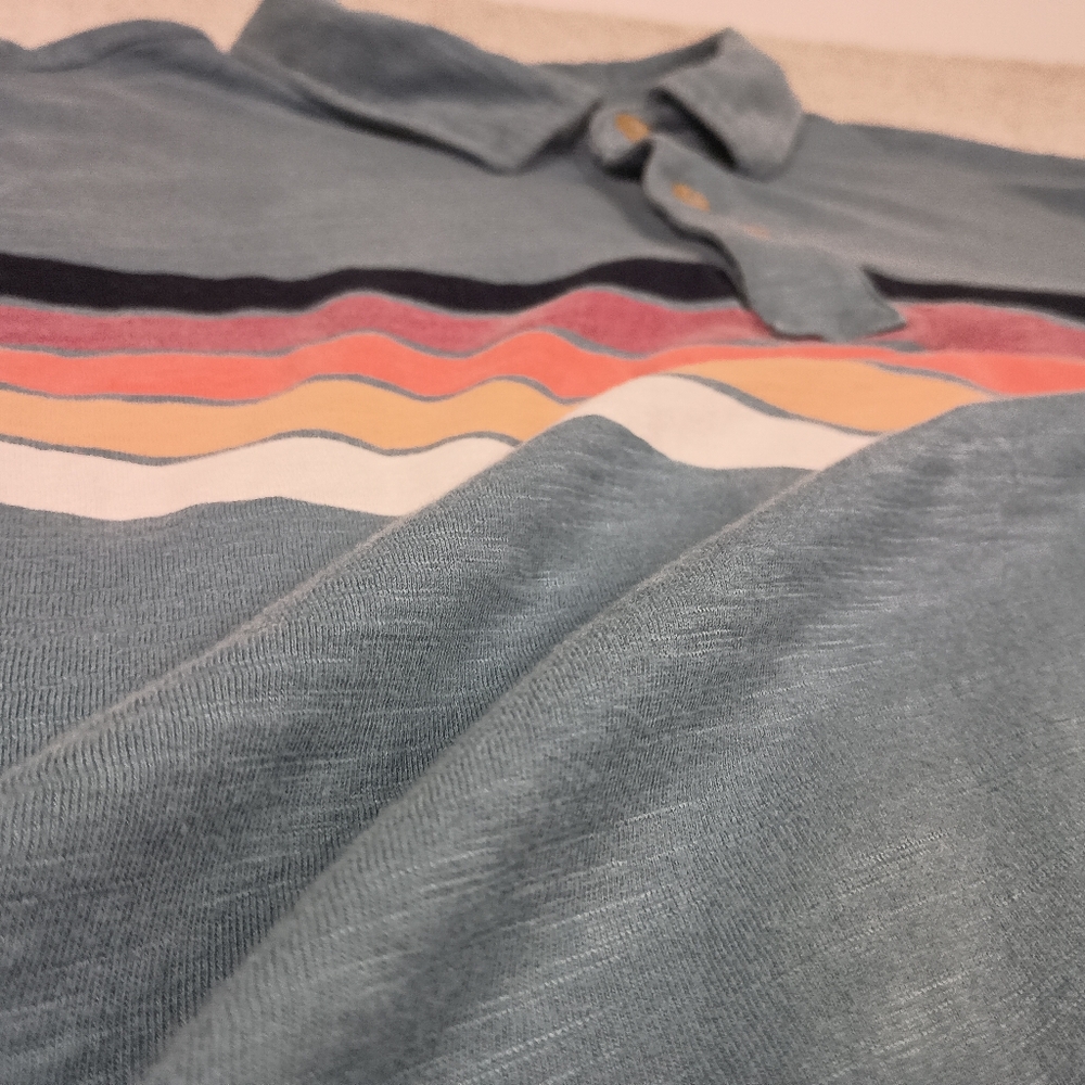 Sonoma Goods For Life Large Retro Striped‎ Mens Polo Shirt - Picture 5 of 8
